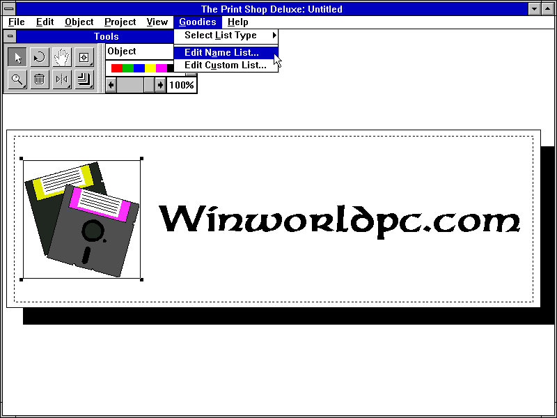 The Print Shop Delux 2.0 Win - Lable
